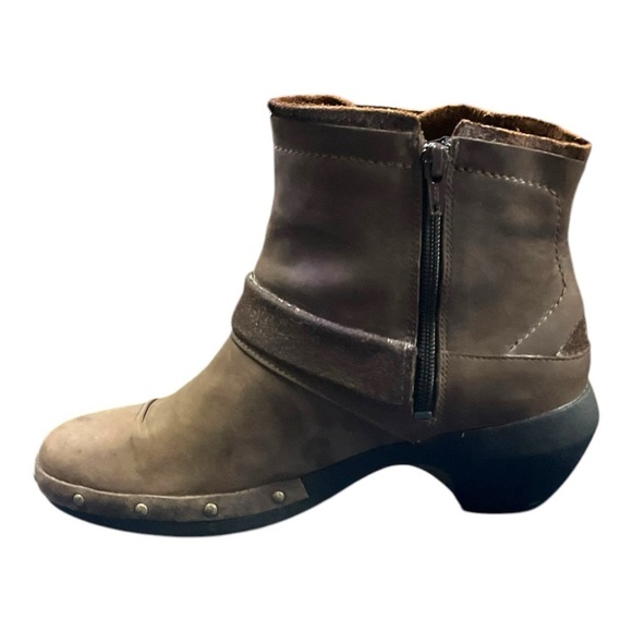 MERRELL LUXE MID BITTER CHOCOLATE LEATHER LADIES SHORT BOOTS SIZE‎ 9.5 - Picture 4 of 8